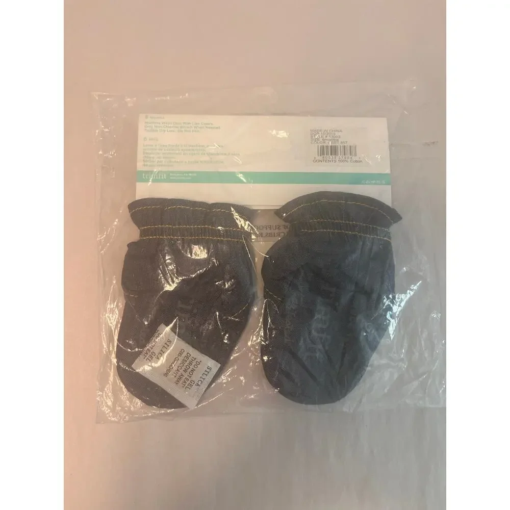 New in Bag Trimfit Infant Booties 6 Months Allover Denim w/ Clasp #13003